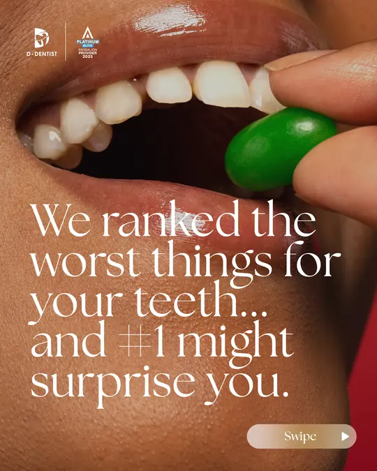 The worst things for your teeth, ranked, patient education ad made by HPA for a Malaysian clinic